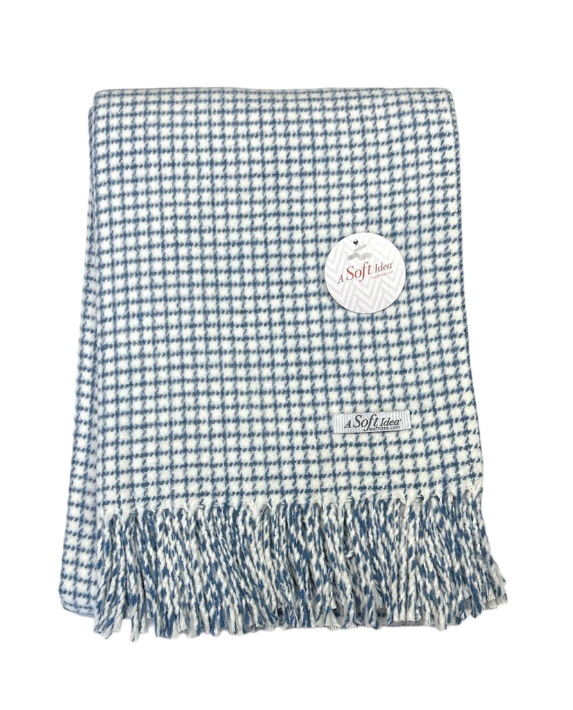 A Soft Idea Small Check Pattern Throw in Multiple Colors