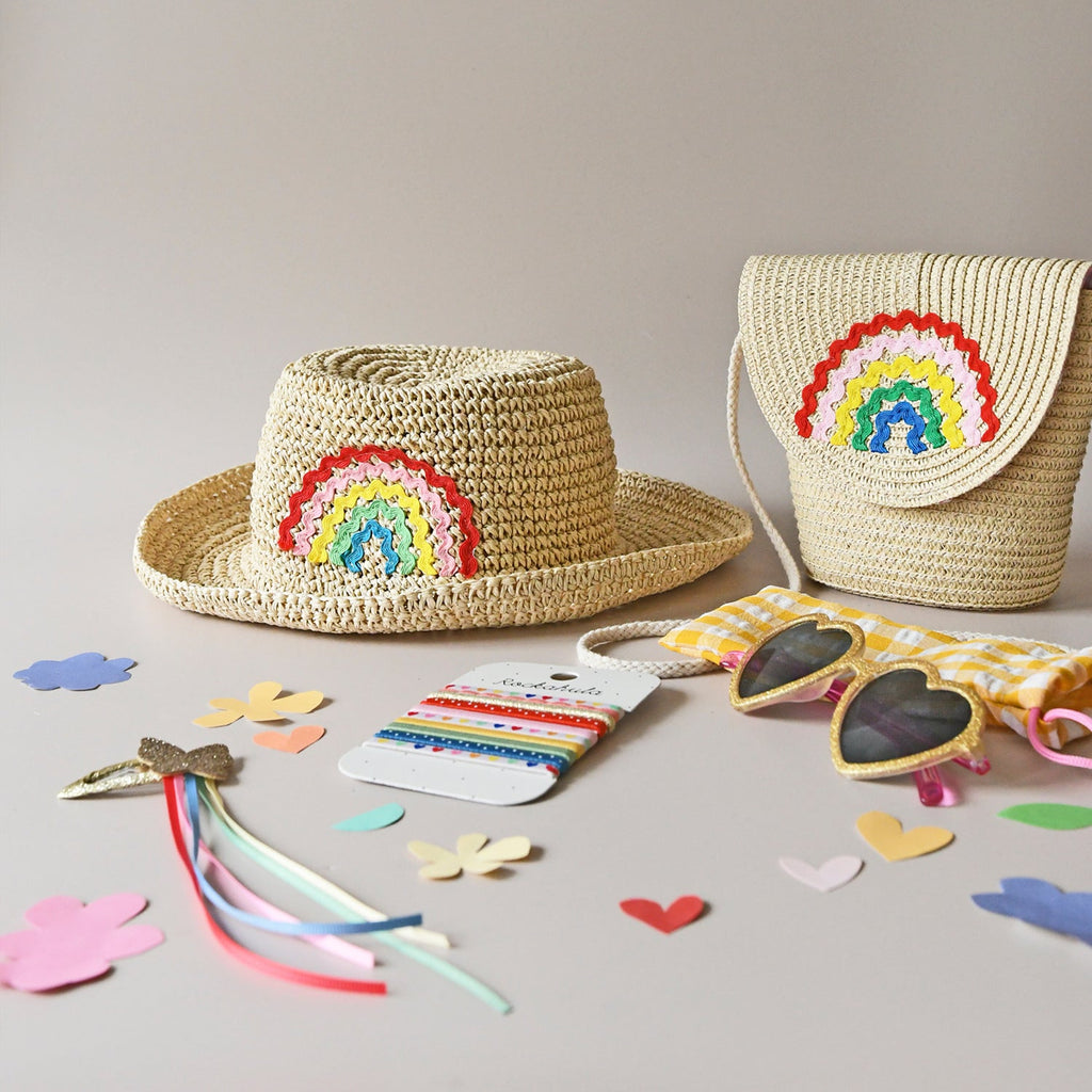 Rockahula Ric Rac Rainbow Straw Bucket Hat