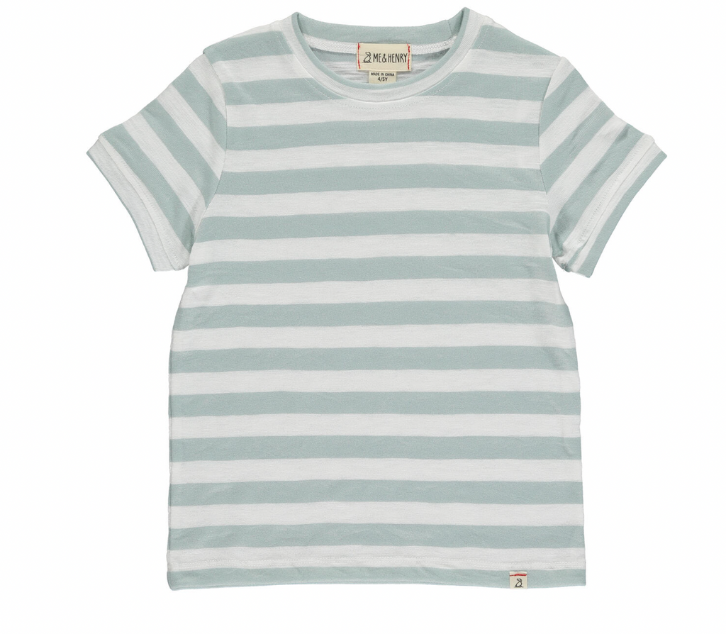 Me & Henry Camber Tee in Sage Stripe
