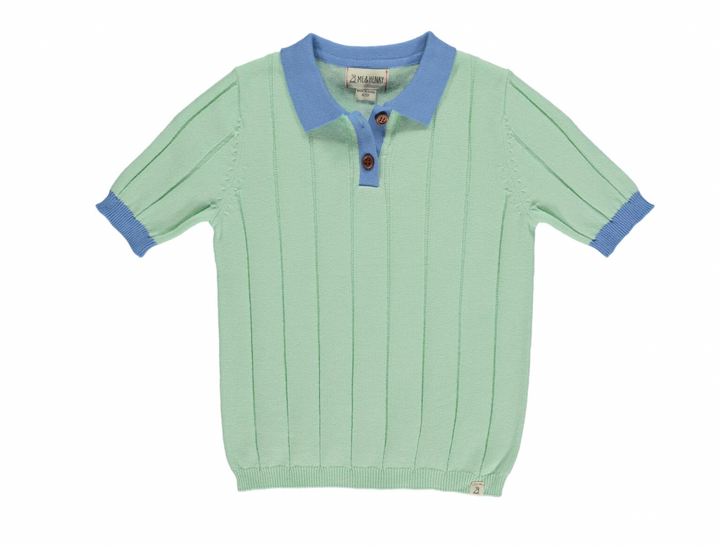 Me & Henry Ollie Knit Polo in Mint
