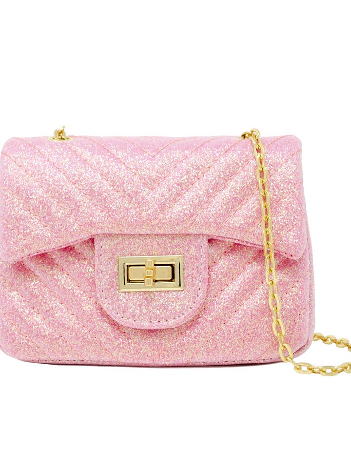 Zomi Gems Classic Glitter Wave Bag in Pink