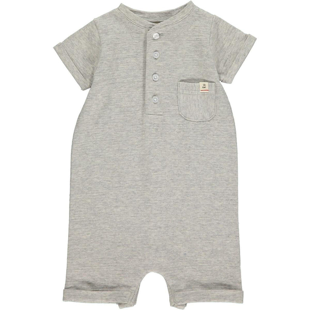 Me & Henry Camborne Henley Romper in Grey