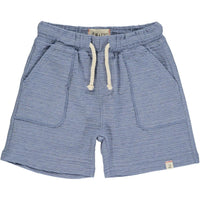 Me & Henry Bluepeter Ribbed Knit Shorts in Blue
