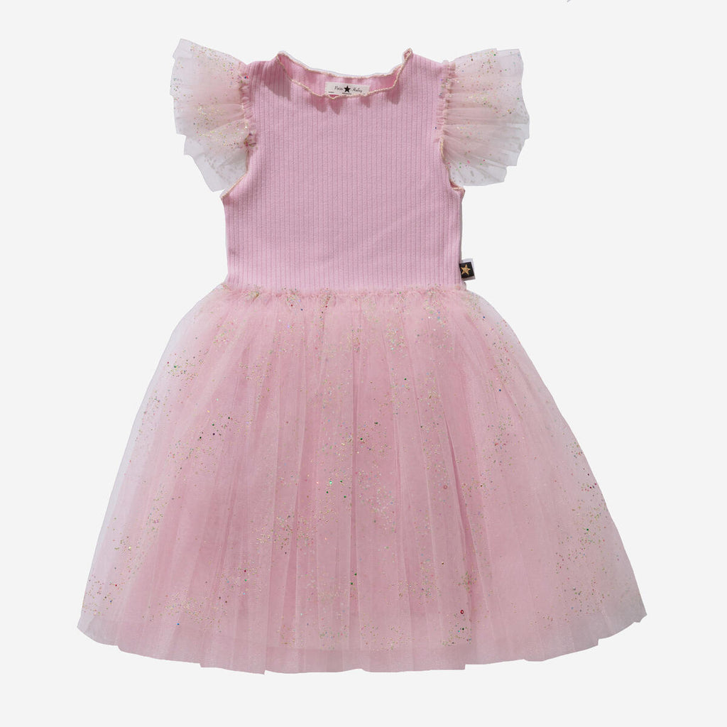 Petite Hailey Luby Frill Tutu Dress in Pink