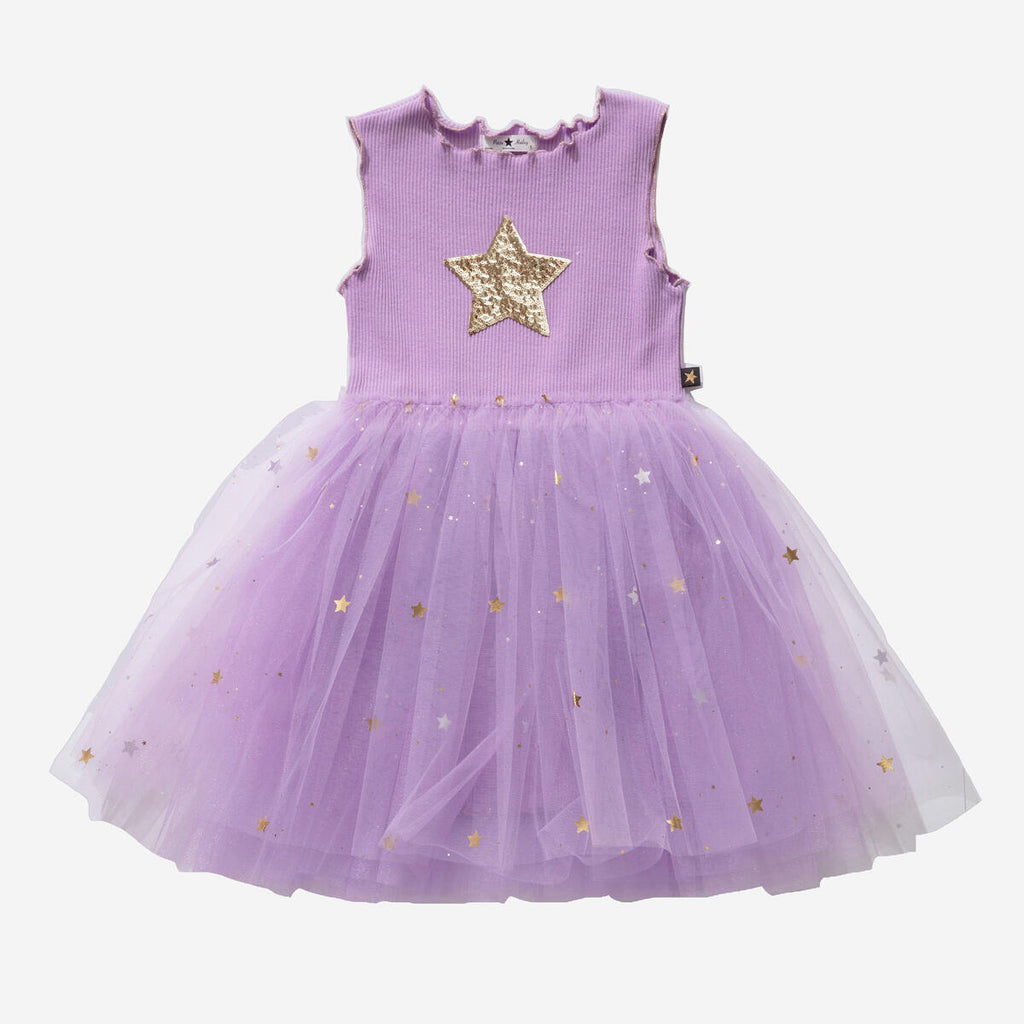 Petite Hailey Anna Tutu Dress in Lavender