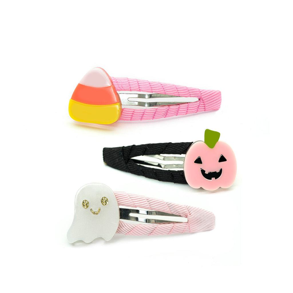 Lilies & Roses Ghost Pumpkin Candy Corn Snap Clips