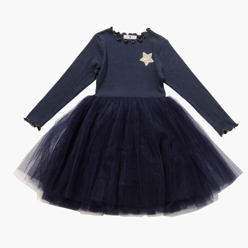 Petite Hailey Tutu Dress in Navy