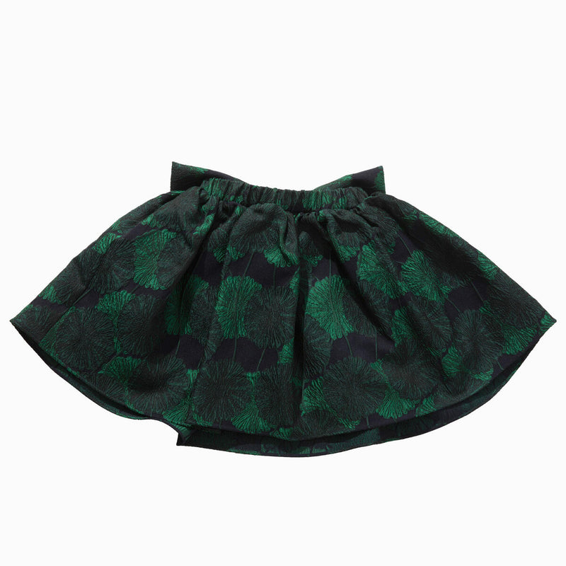 Petite Hailey Jacard Balloon Skirt in Green