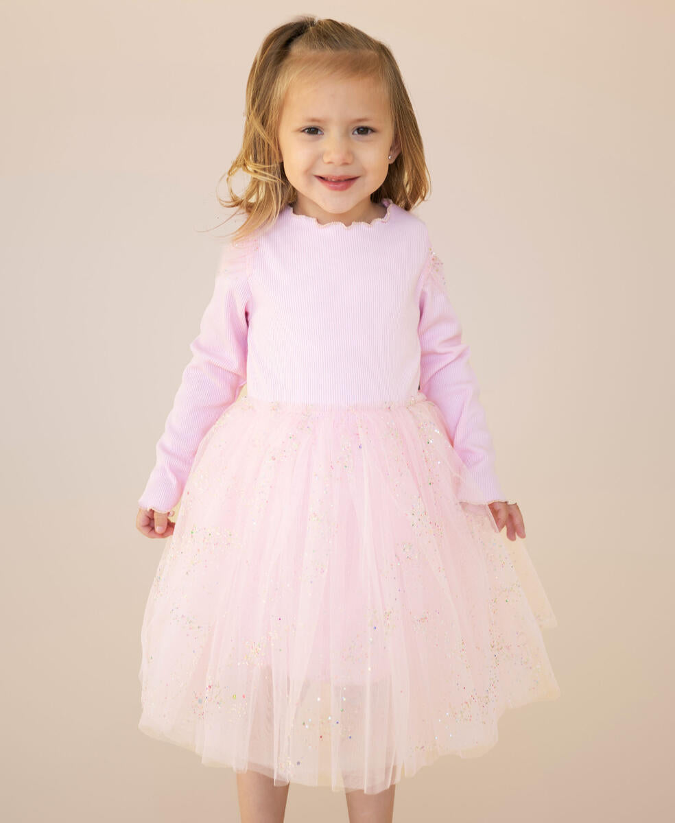 Petite Mila Jewel Tutu Dress in Pink