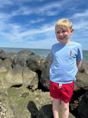 Me & Henry Marine Tee in Blue with Lobster