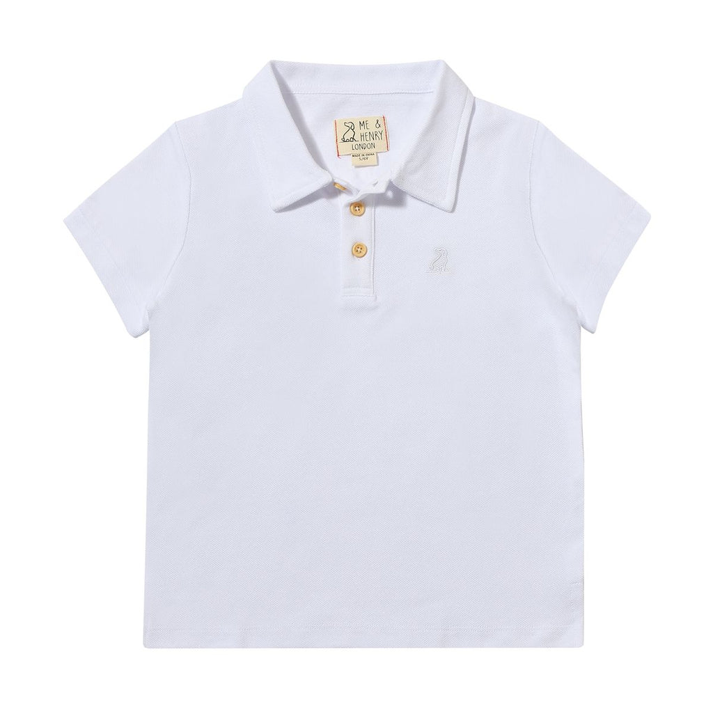 Me & Henry Pique Polo in White