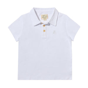 Me & Henry Pique Polo in White