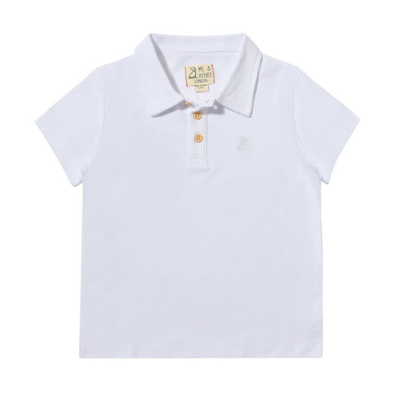 Me & Henry Pique Polo in White