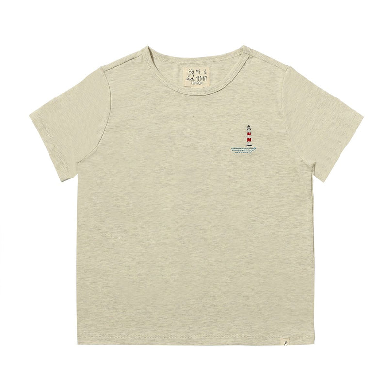 Me & Henry Marine Tee in Grey with Lighthouse