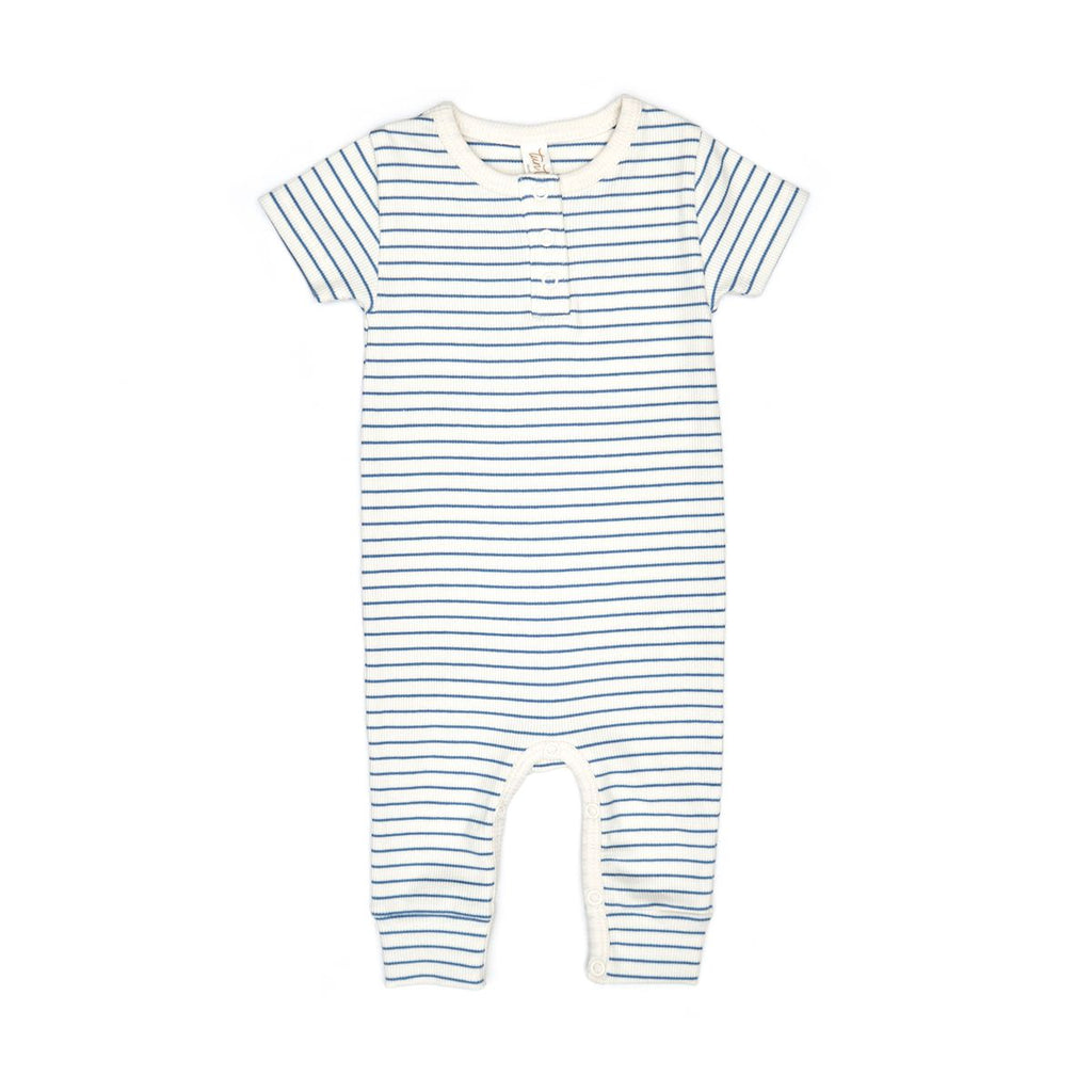 Tun Tun John Romper in Blue Heaven Stripes