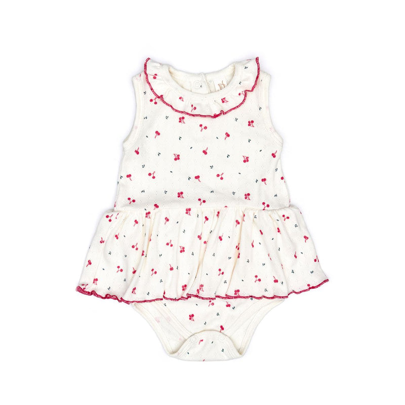 Tun Tun Rafa Romper in Natural Little Cherries