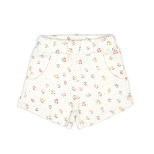 Tun Tun Knit Shorts in Natural Flowers