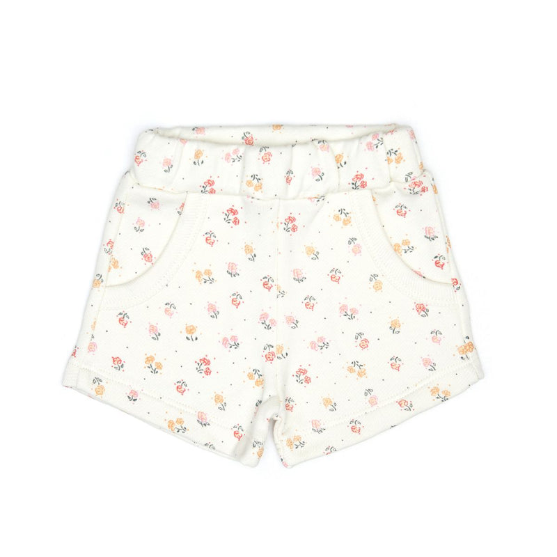 Tun Tun Knit Shorts in Natural Flowers