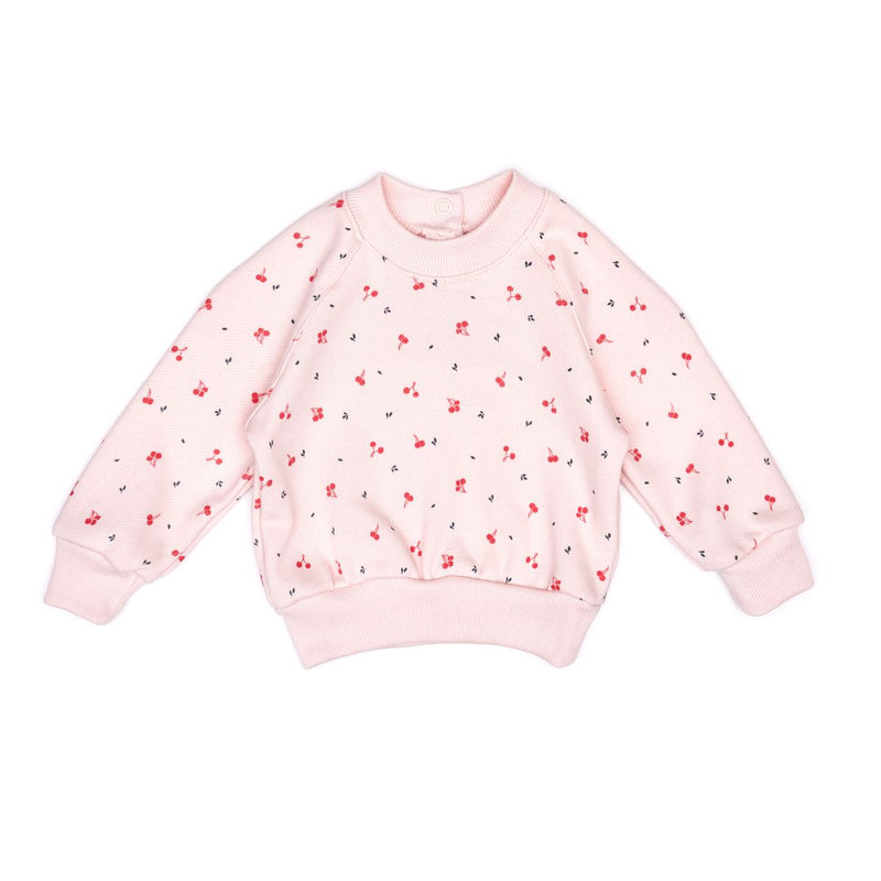 Tun Tun Aspen Pullover in Crystal Pink Little Cherries