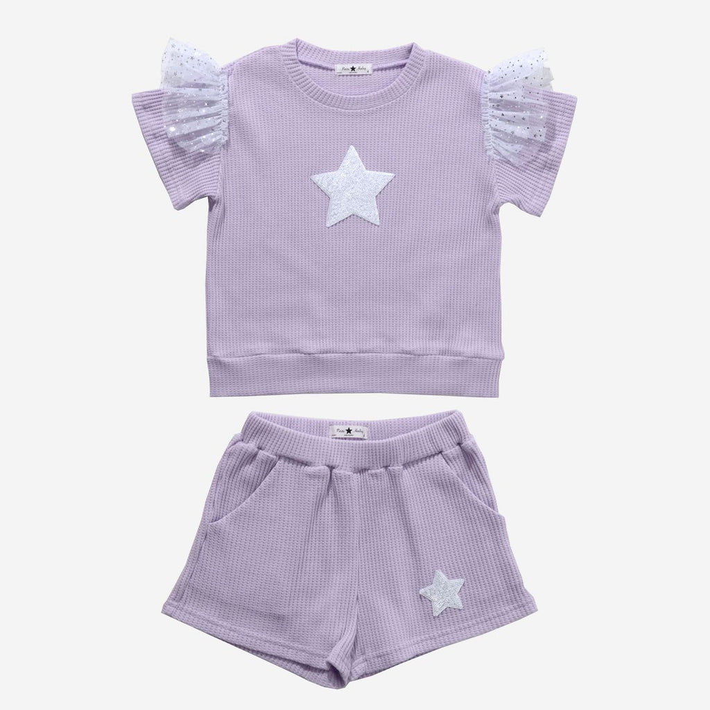 Petite Hailey Sweatshirt Set in Waffle Star