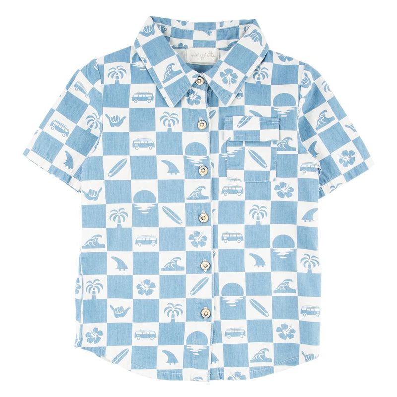 Miki Miette Jerry Button-up Shirt in Point Break