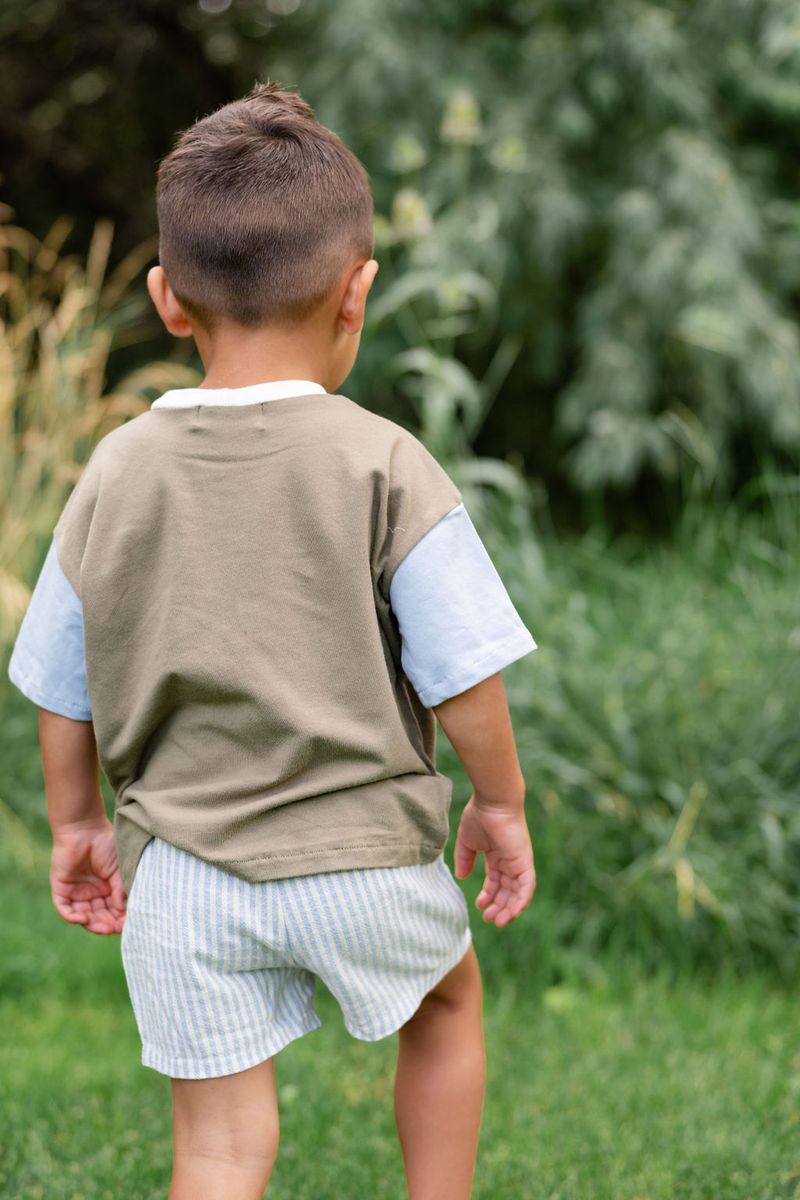 Thimble Easy Short in Prairie Stripe