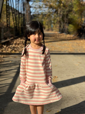Vignette Lara Dress in Pink Stripe
