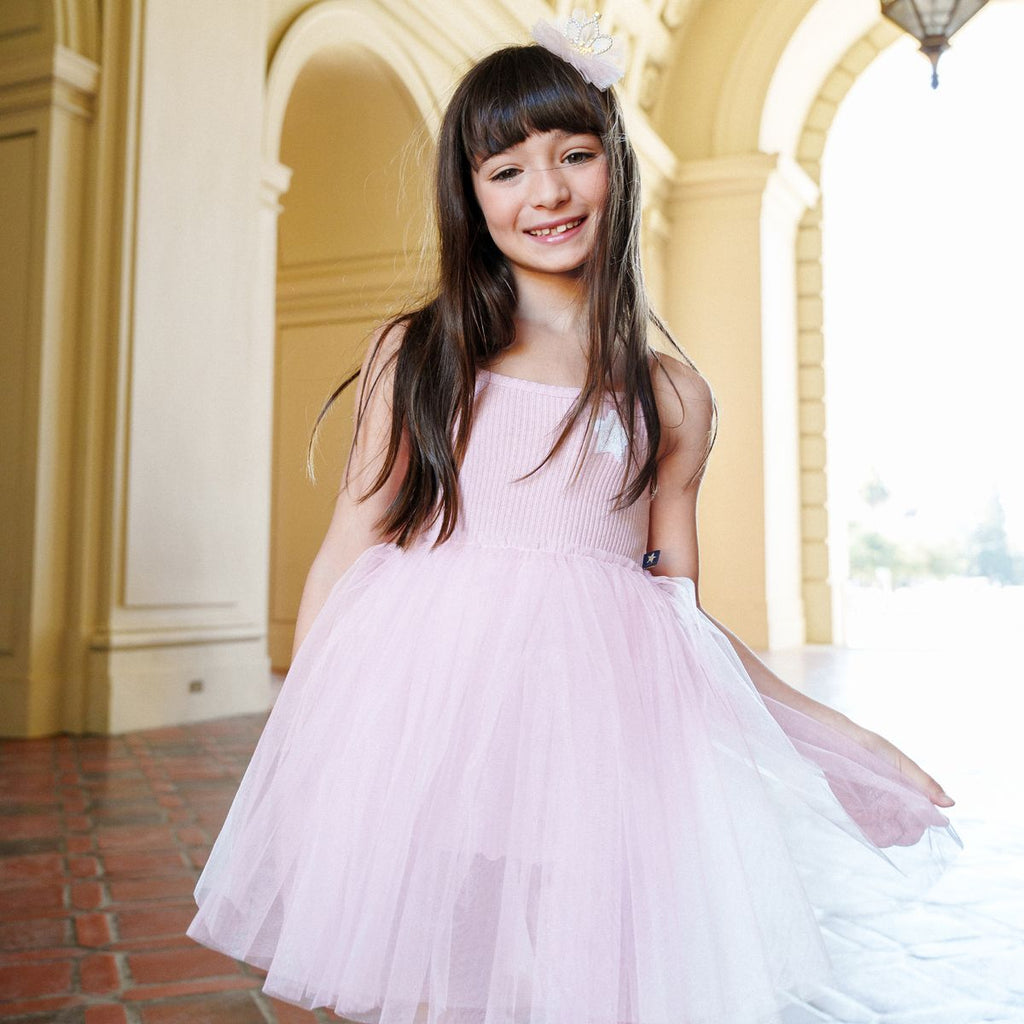 Petite Hailey Ivy Tutu Dress in Pink Star