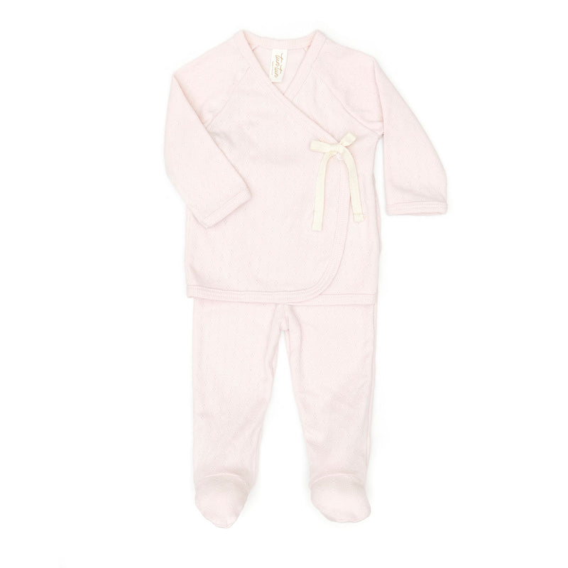 Tun Tun Pointelle Kimono Set in Orchid Ice
