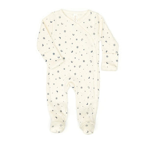 Tun Tun Zip Milan Footie in White Swan Snowflakes