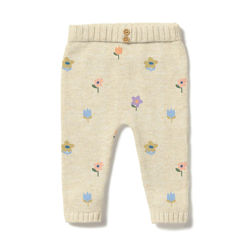 Wilson + Frenchy Organic Knit Legging in Flower Pop