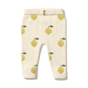Wilson + Frenchy Organic Knit Legging in Lemony