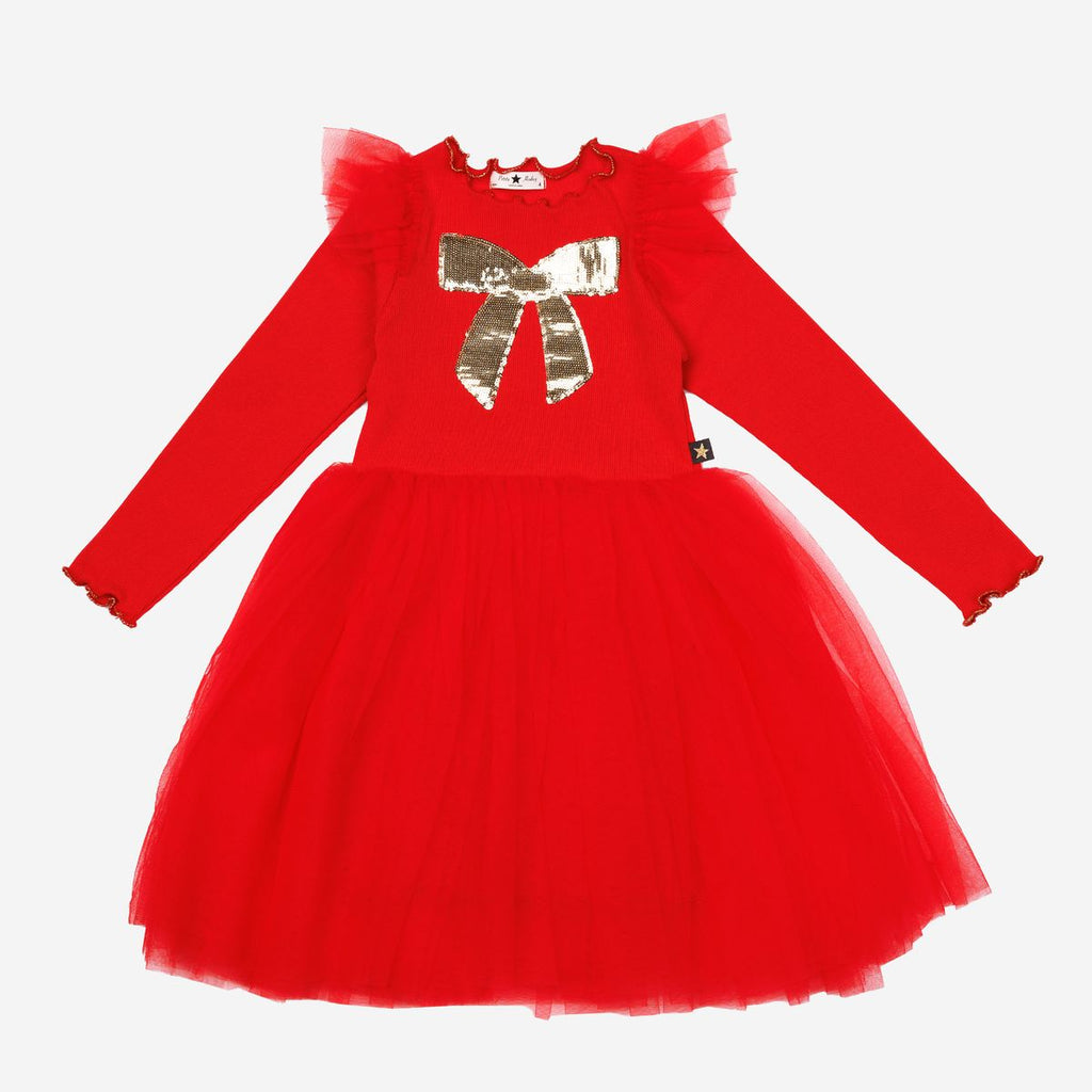 Petite Hailey Frill Bow Tutu Dress