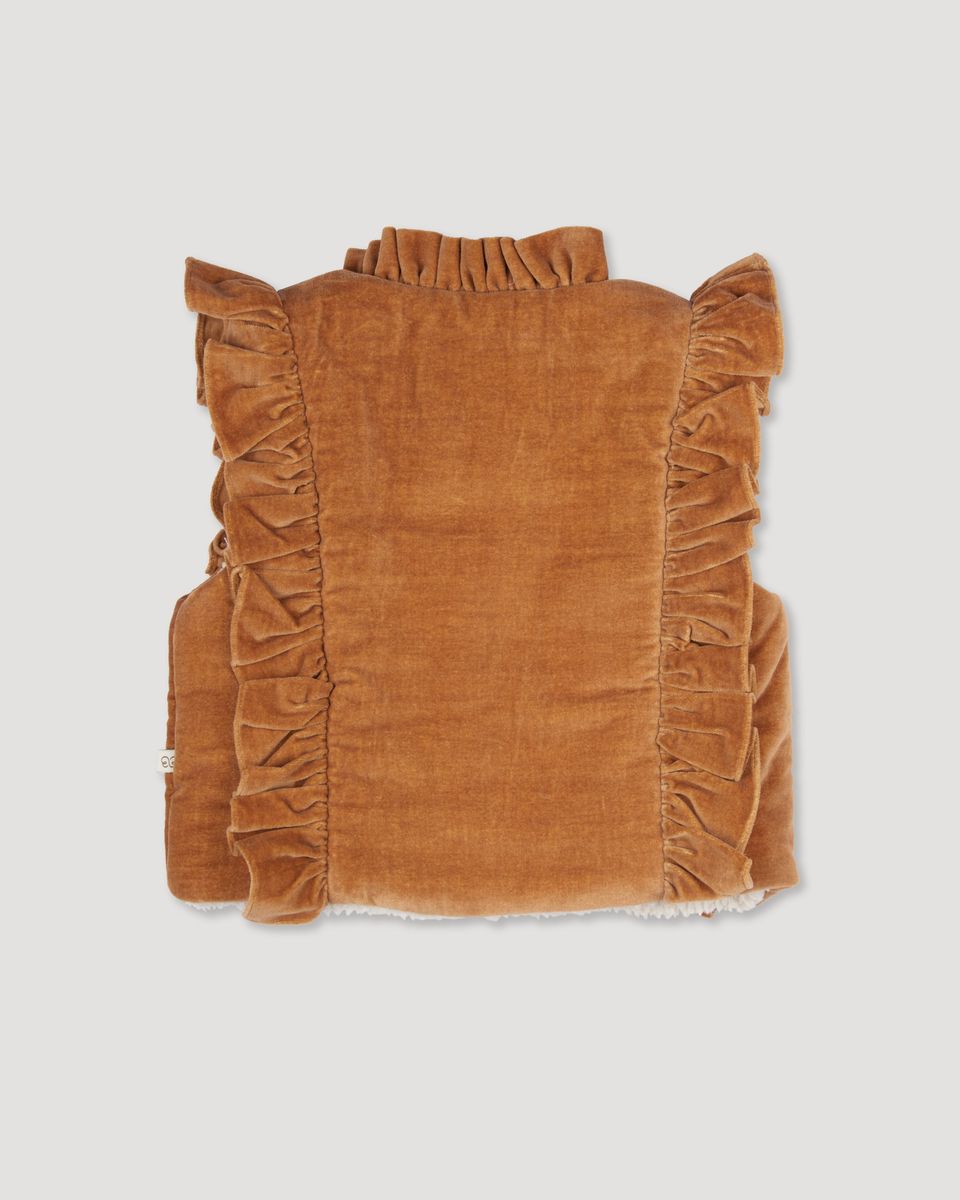 Early Sunday Deborah Vest in Almond Velvet