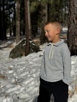 Me & Henry Quarter Zip Sweatshirt in Gray