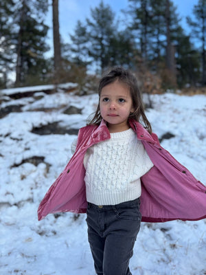 Vignette Parker Vest in Rose Velvet