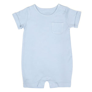 Tun Tun Short Sleeve Romper in Ice Blue