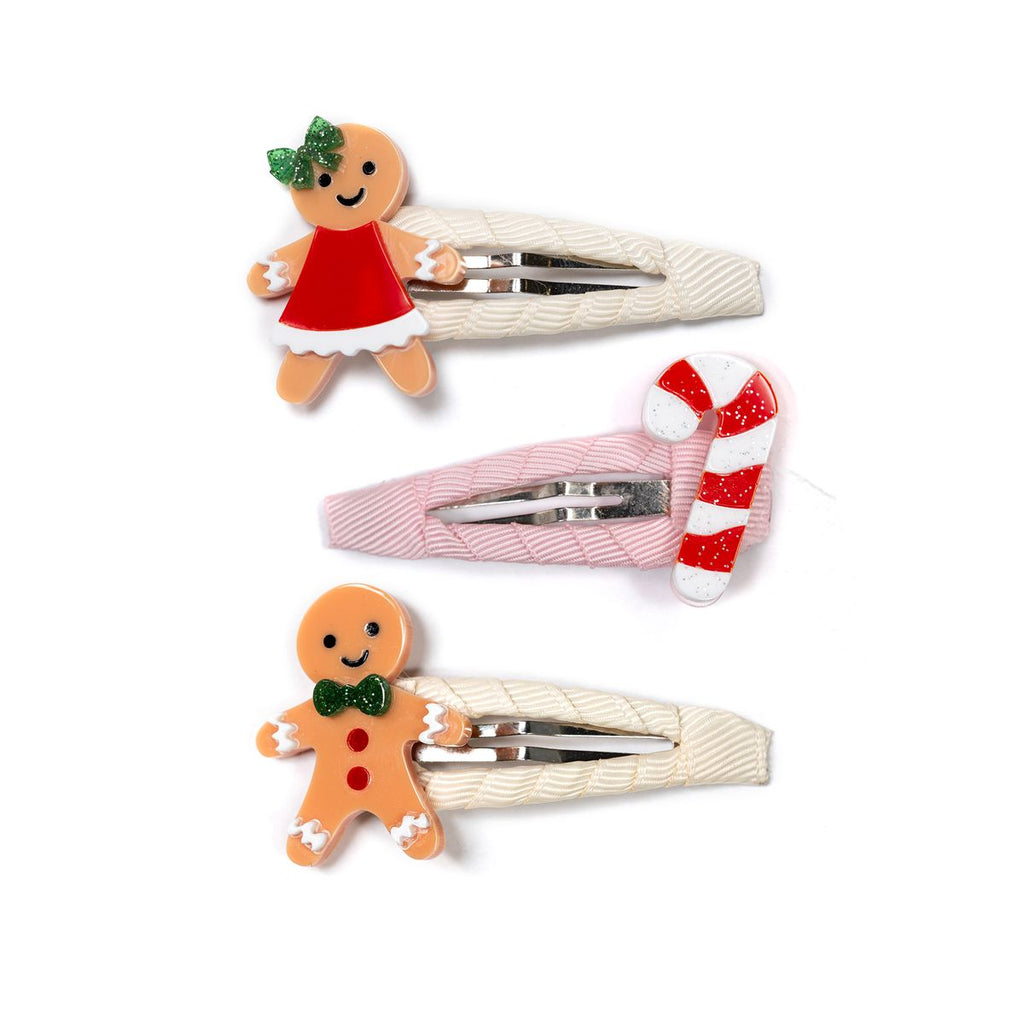 Lilies & Roses Gingerbread Candy Cane Snap Clips