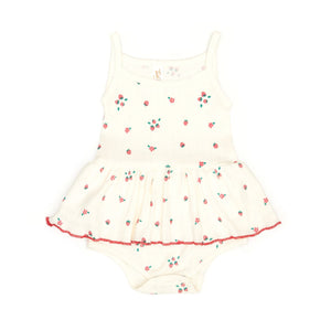 Tun Tun Louise Romper in Natural Strawberries