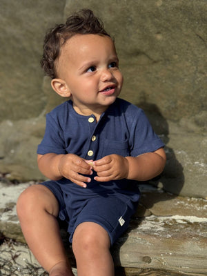 Me & Henry Camborne Romper in Navy