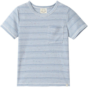 Me & Henry Josh Tee in Royal Speckle Stripe