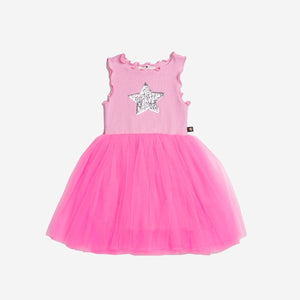 Petite Hailey Star Tutu Dress in Hot Pink