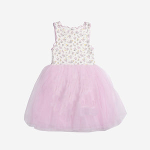 Petite Hailey Rosie Floral Tutu Dress in Pink