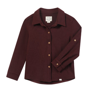Me & Henry Columbia Jersey Shirt in Burgundy