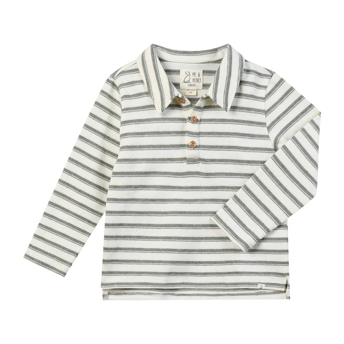 Me & Henry Spencer Polo in Sage Stripe