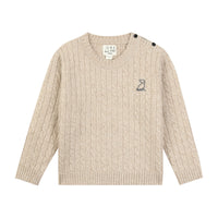 Me & Henry Classy Cable Sweater in Beige