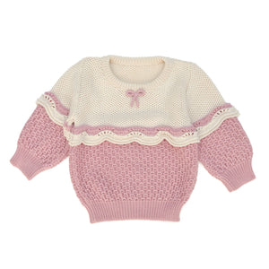Tun Tun Amelie Sweater in Rose Quartz