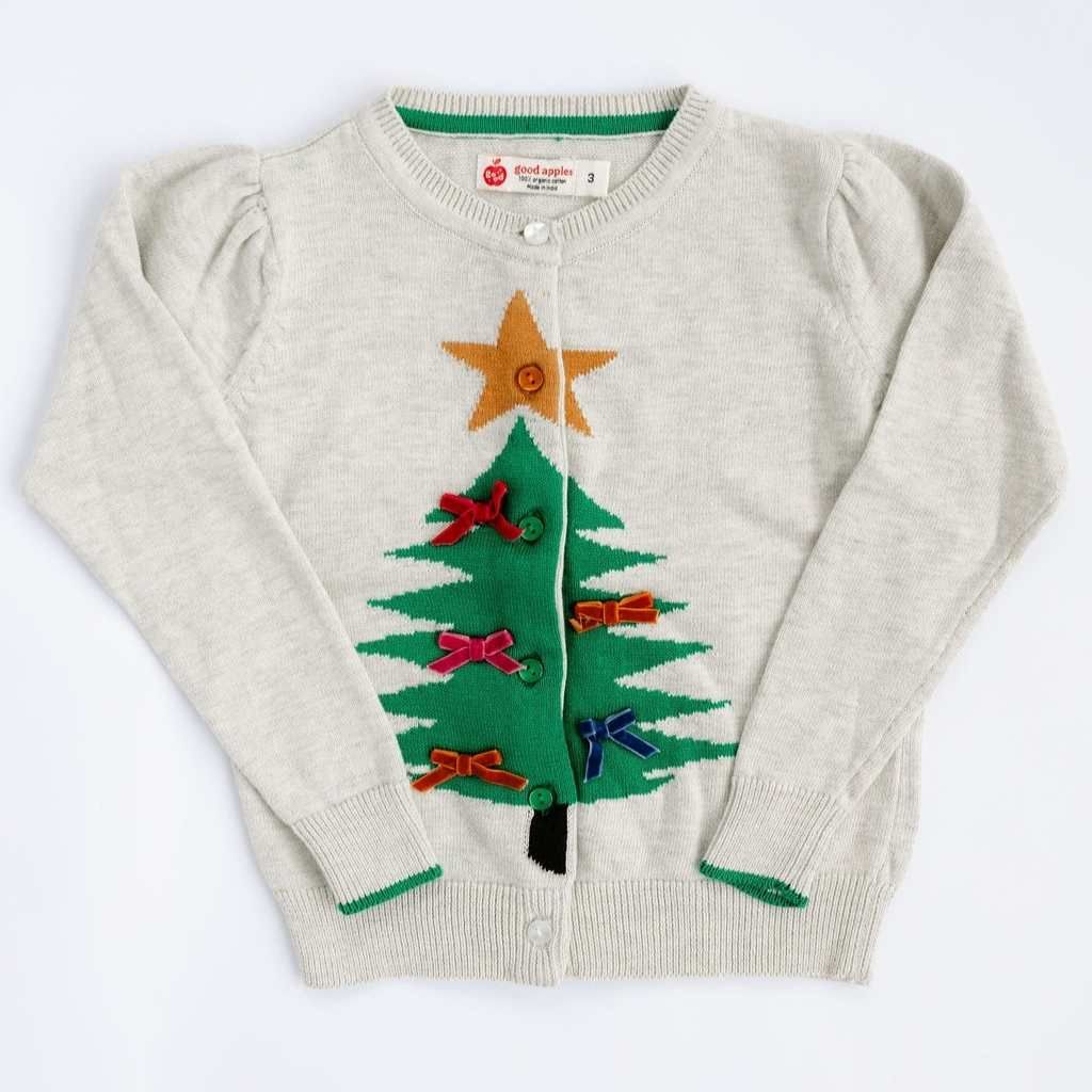 Good Apples Cardigan in Christmas Tree