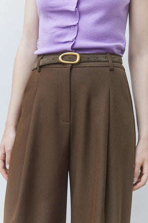 Suncoo Paris Joker Wide-Leg Pleated Pants