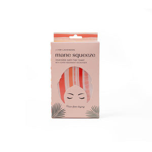Lemon Lavender Mane Squeeze Reversible Satin Hair Towel
